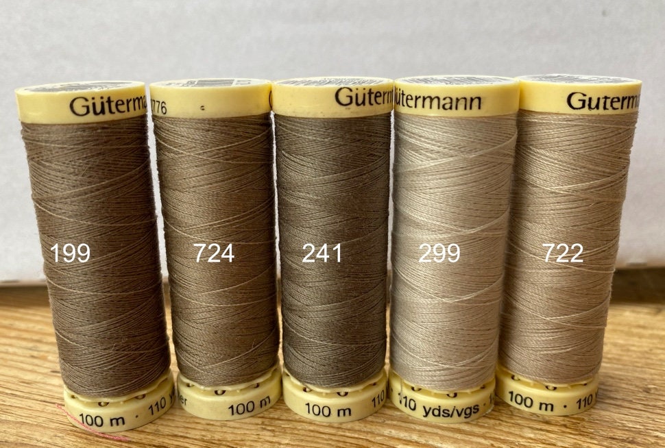 Gutterman sew all thread, 100% Polyester, 100metres, neutral threads