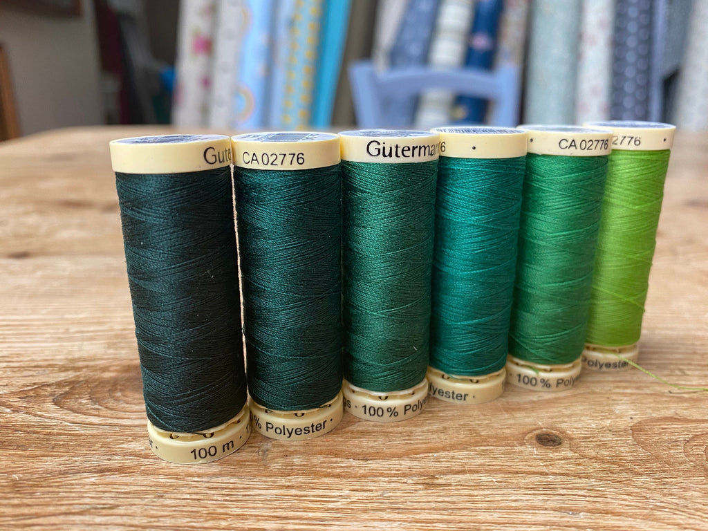 Gutterman sew all thread, green, 100% Polyester, 100metres