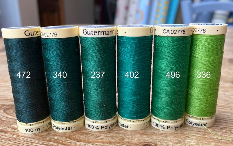 Gutterman sew all thread, green, 100% Polyester, 100metres