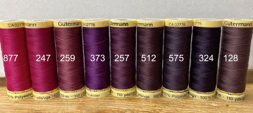 Gutterman sew all thread, 100% Polyester, 100metres, threads
