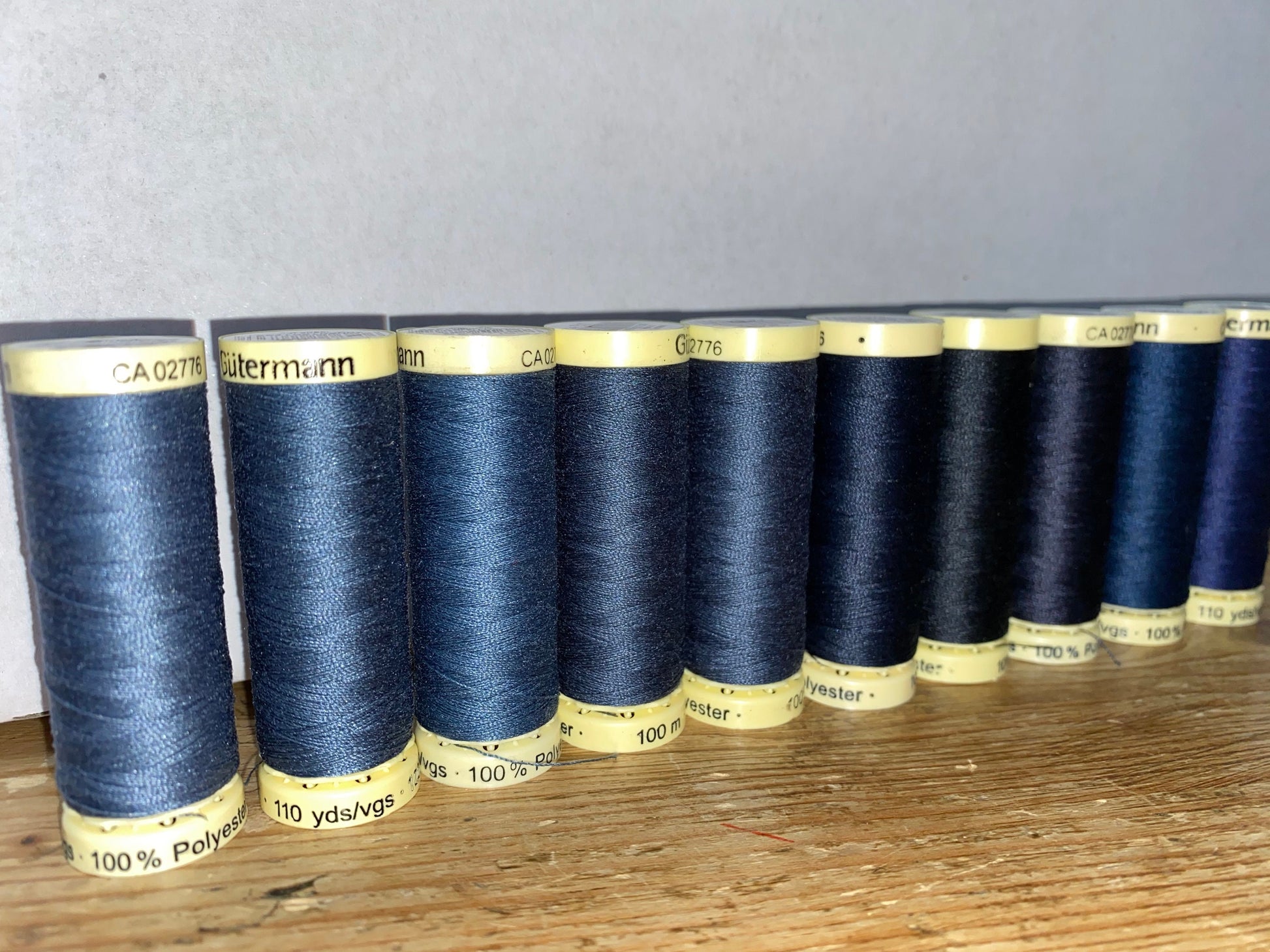 Gutterman sew all thread, navy threads, 100% Polyester, 100metres