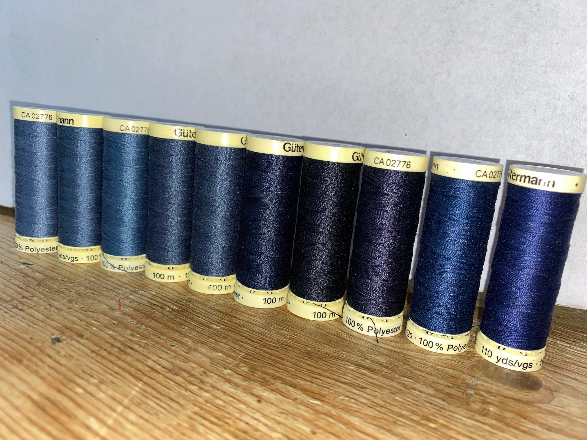 Gutterman sew all thread, navy threads, 100% Polyester, 100metres