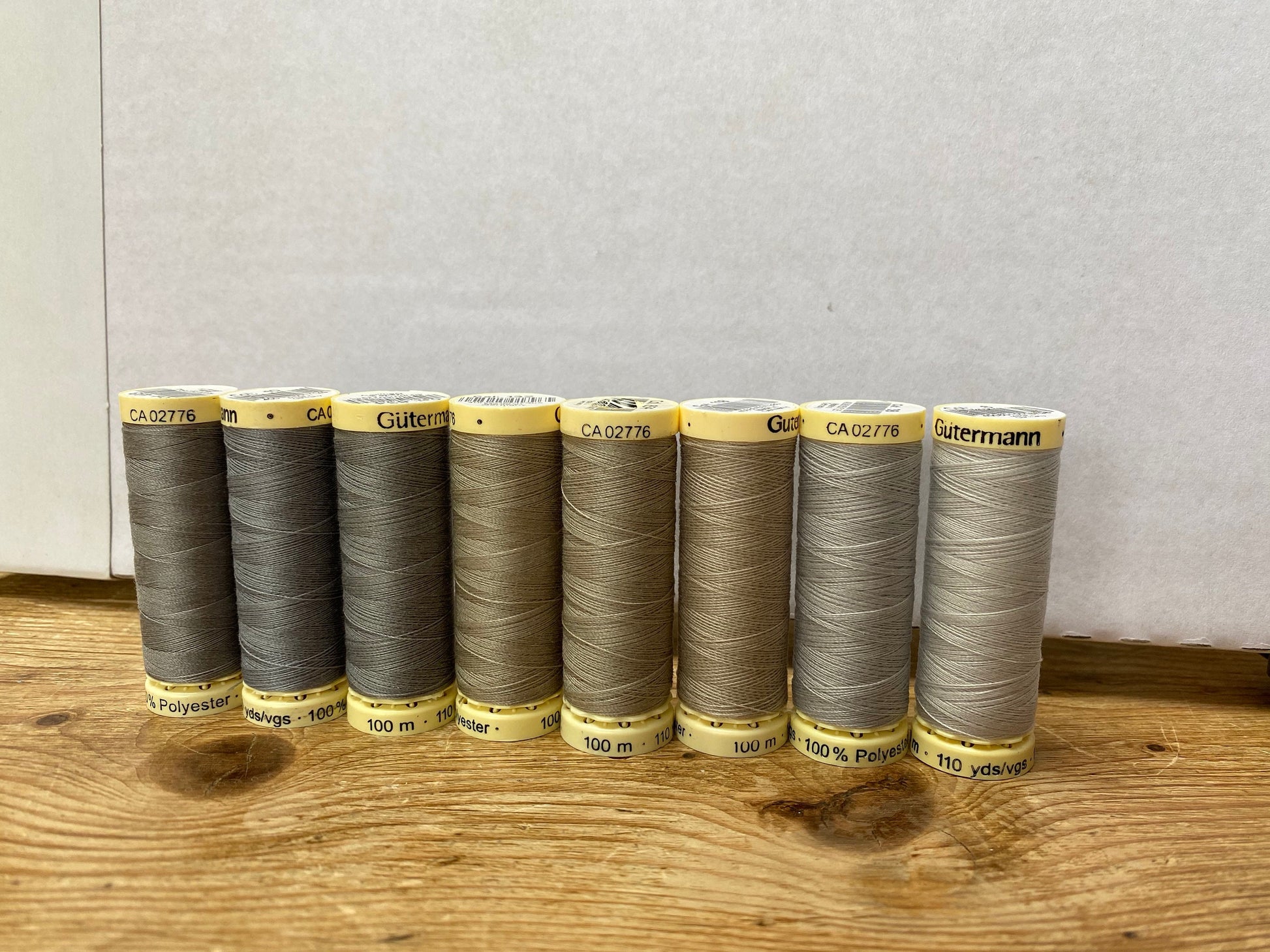 Gutterman sew all thread, grey neutral threads, 100% Polyester, 100metres