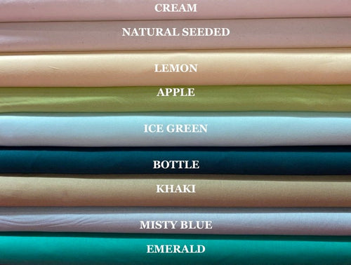 100% Cotton, Craft Cotton, Plain Fabrics, Colours, PER HALF METRE