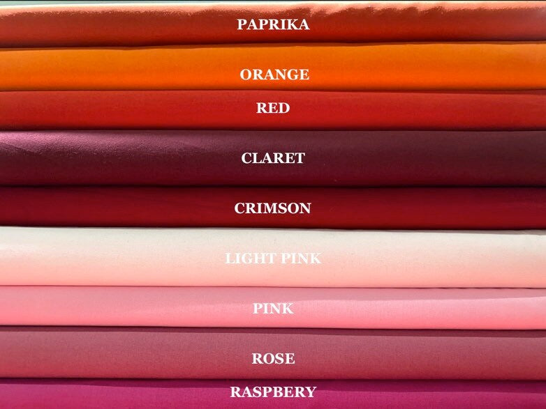 100% Cotton, Craft Cotton, Plain Fabrics, Colours, PER HALF METRE