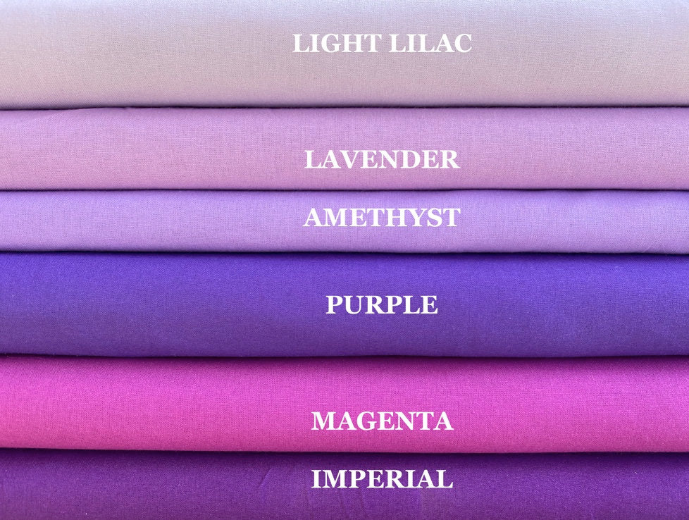 100% Cotton, Craft Cotton, Plain Fabrics, Colours, PER HALF METRE