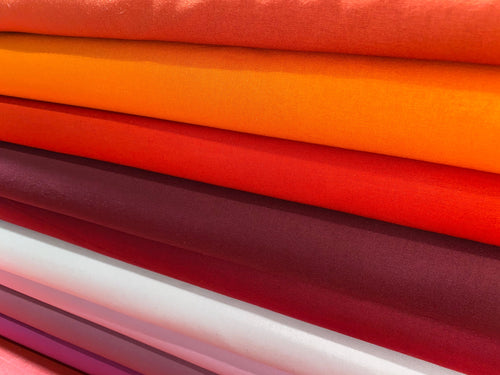 100% Cotton, Craft Cotton, Plain Fabrics, Colours, PER HALF METRE