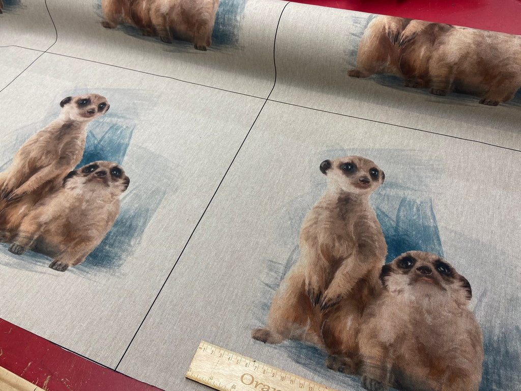 Meerkat Panel for cushion or bag, Animal, Animals, sold per panel