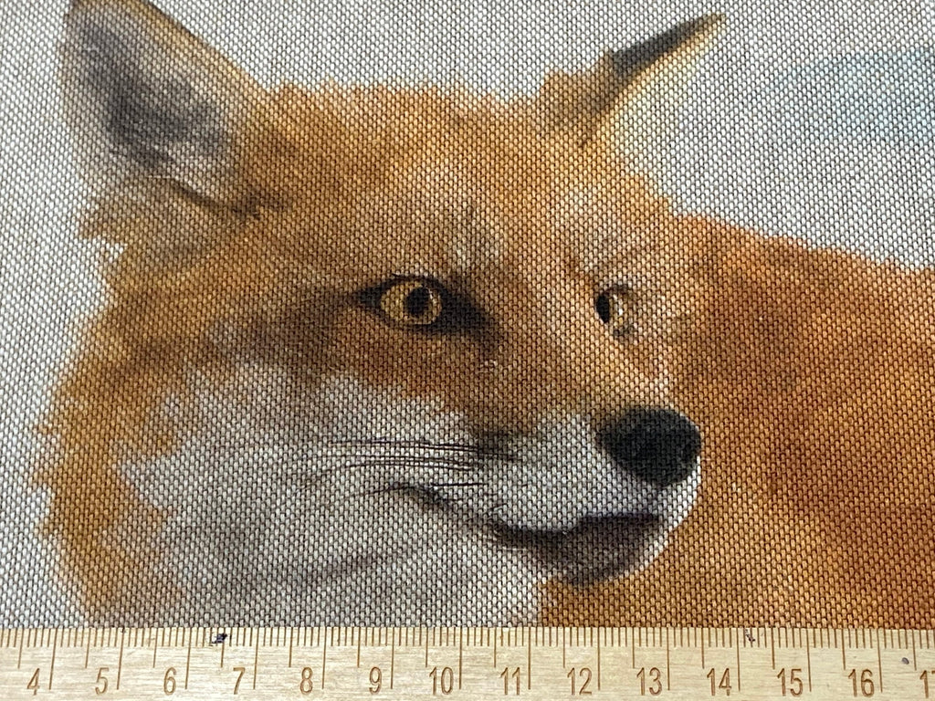 Fox Panel for cushion or bag, Animal, Animals, sold per panel
