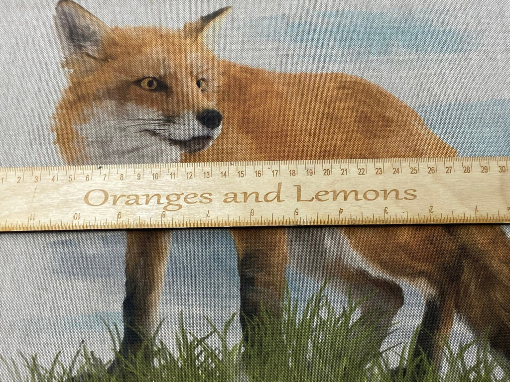 Fox Panel for cushion or bag, Animal, Animals, sold per panel