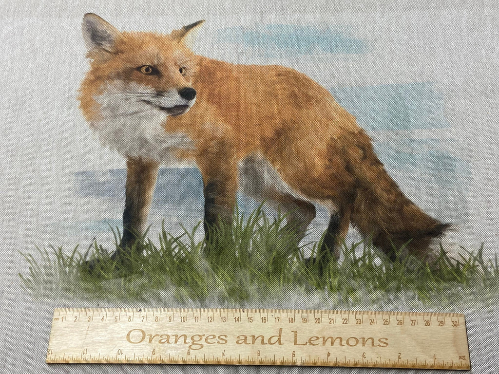 Fox Panel for cushion or bag, Animal, Animals, sold per panel