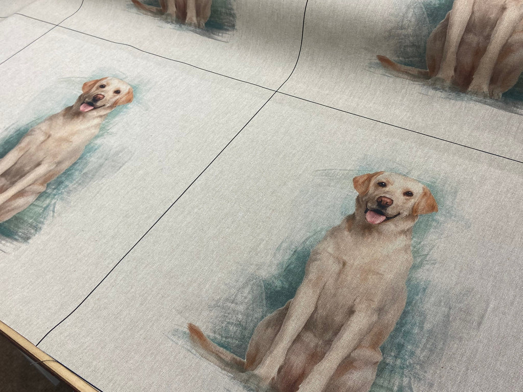 Labrador Dog Panel for cushion or bag, Animal, Animals, sold per panel