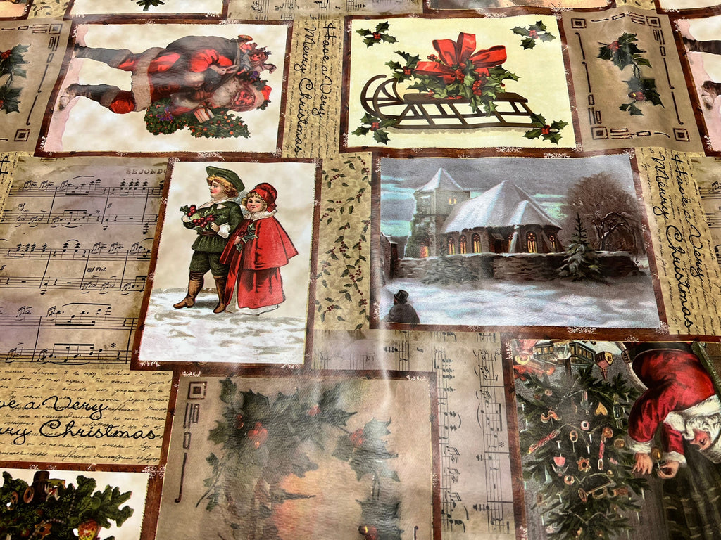 PVC Waterproof Fabric, Christmas, Fabrics, 140cm width, per half metre