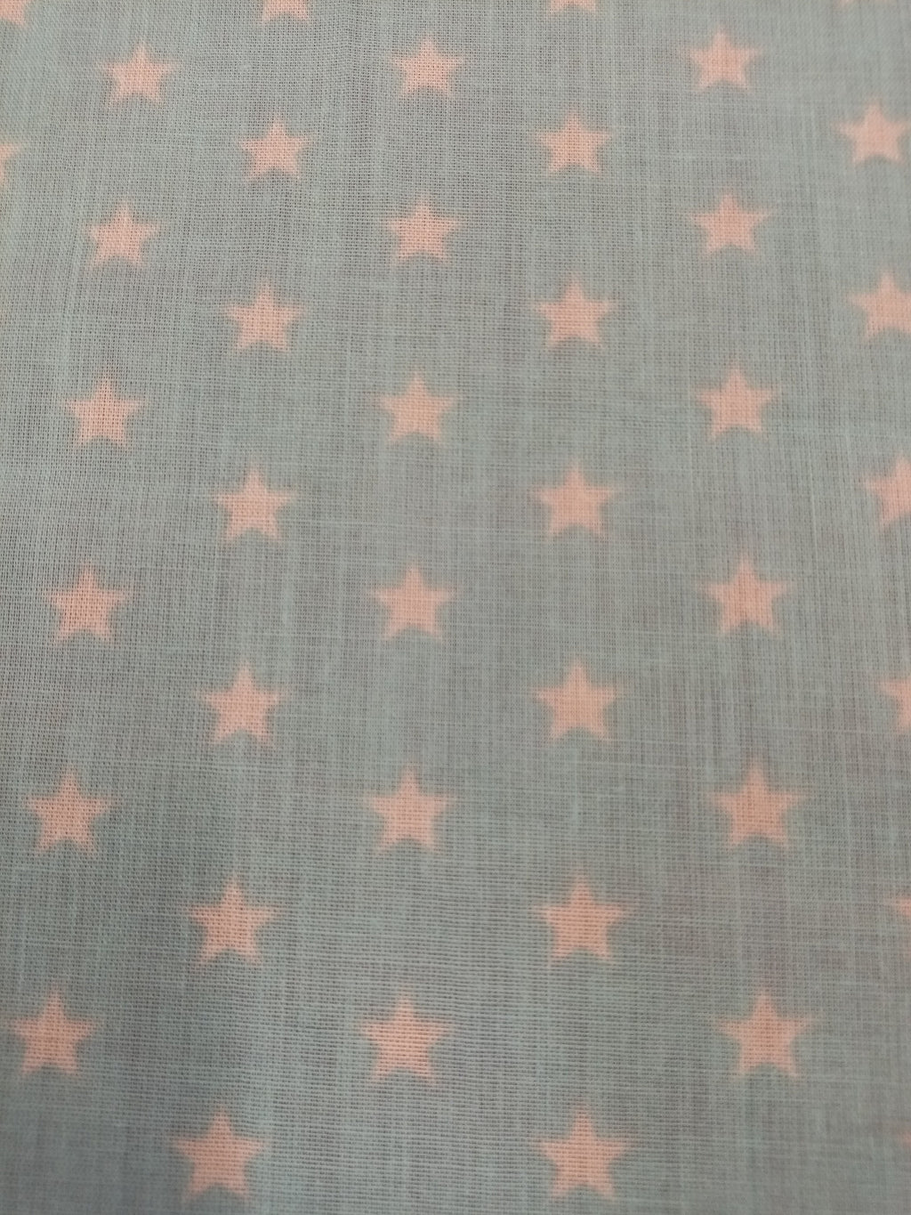 Blue and White Star Print Fabric, Poly Cotton PER HALF METRE