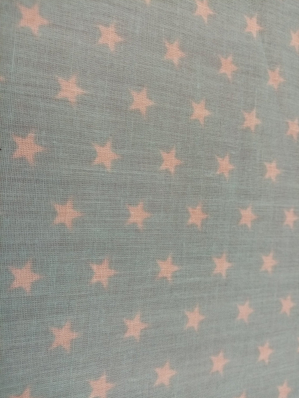 Blue and White Star Print Fabric, Poly Cotton PER HALF METRE