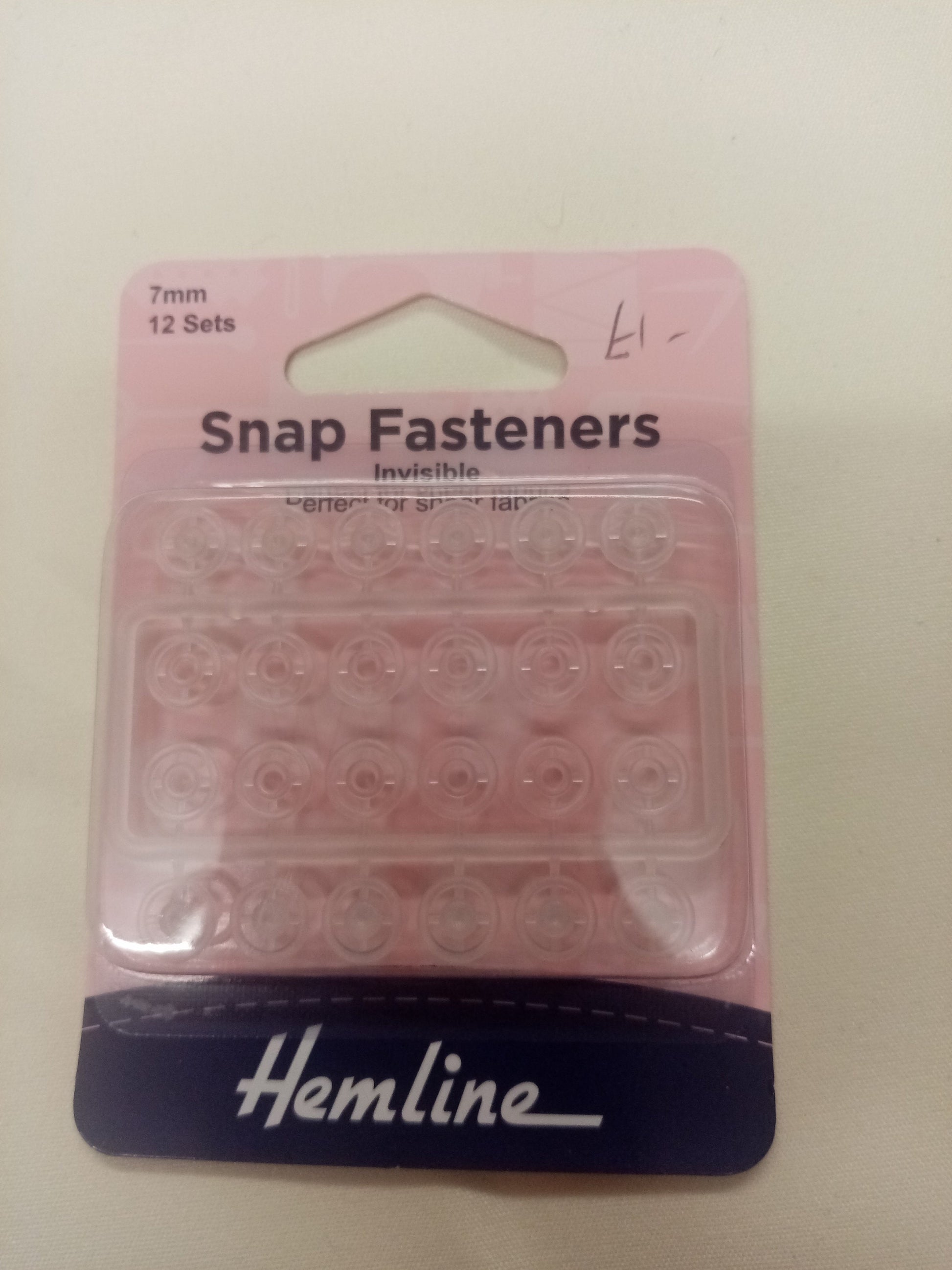 Pack of Invisible Snap Fasteners