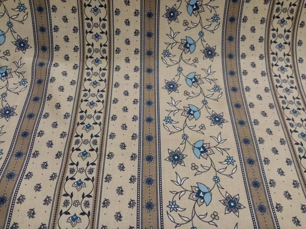 Waterproof Oilcloth Fabric, 100% Cotton, Teflon Coated, 140cm width, Floral print PER HALF METRE
