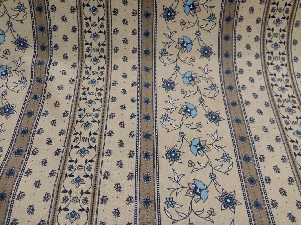 Waterproof Oilcloth Fabric, 100% Cotton, Teflon Coated, 140cm width, Floral print PER HALF METRE