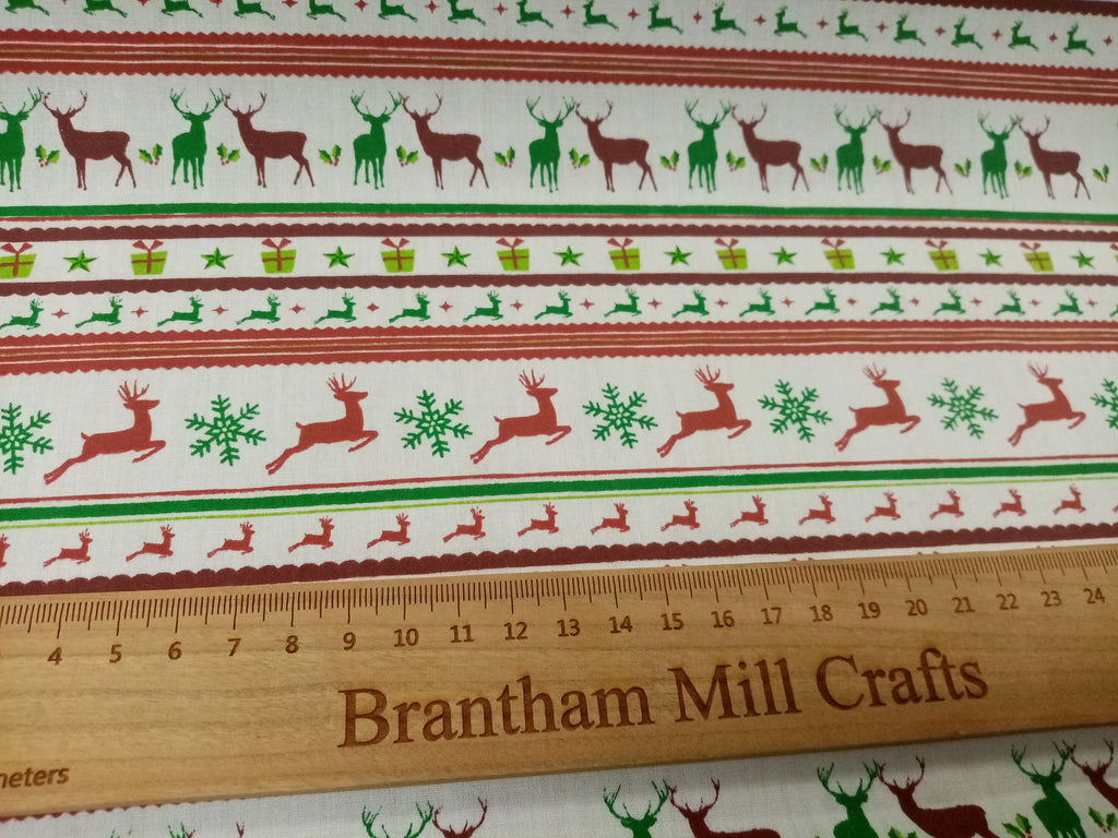 Christmas Print Fabric, Poly Cotton PER HALF METRE