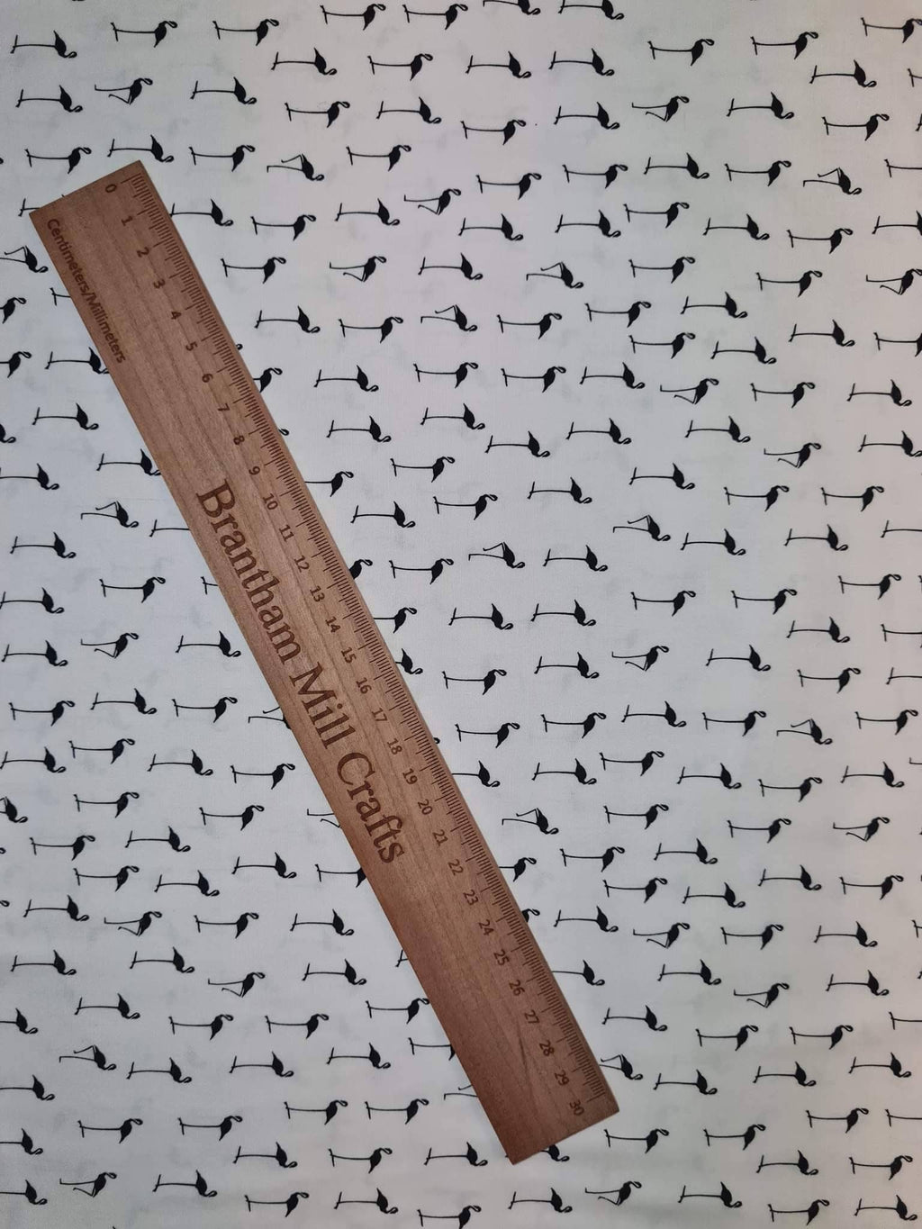 White Stork Print Fabric, 110cm width, 100% Cotton Poplin PER HALF METRE