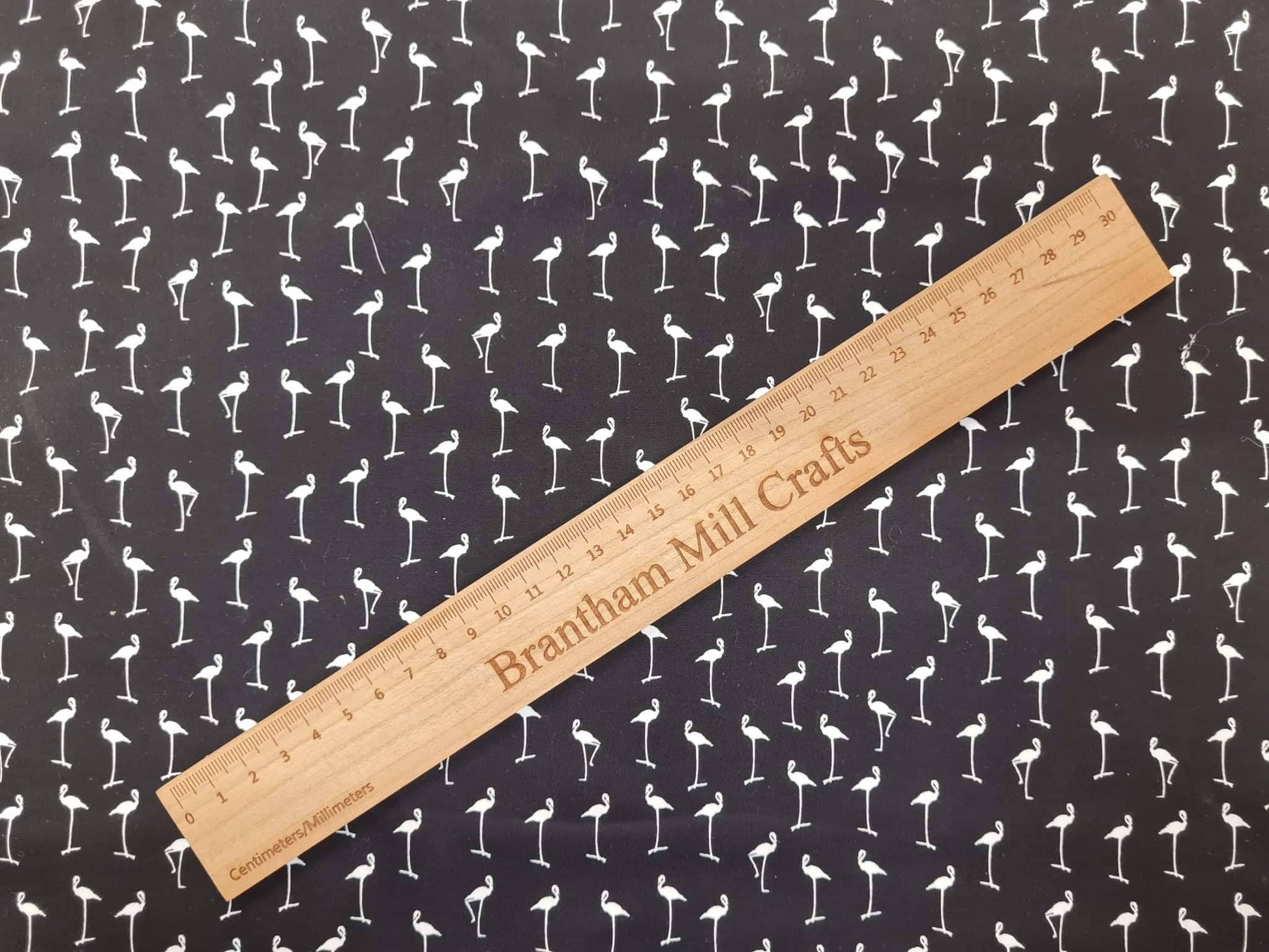 Black Stork Print Fabric, 110cm width, 100% Cotton Poplin PER HALF METRE