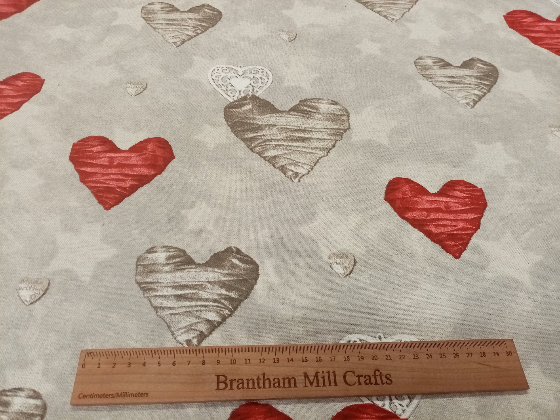 Heart Fabric PER HALF METRE
