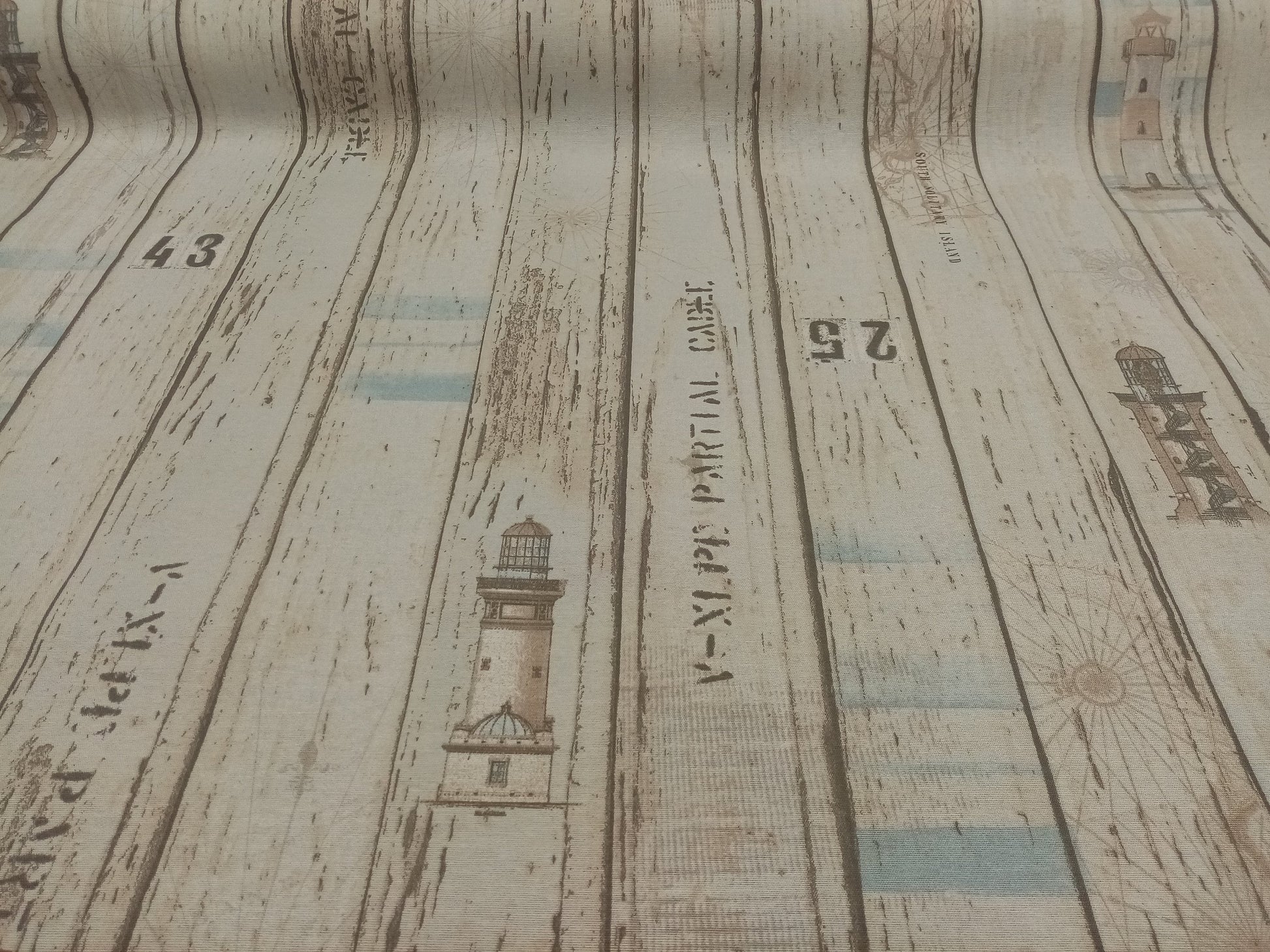 Nautical Print Fabric, sewing, crafts, PER HALF METRE