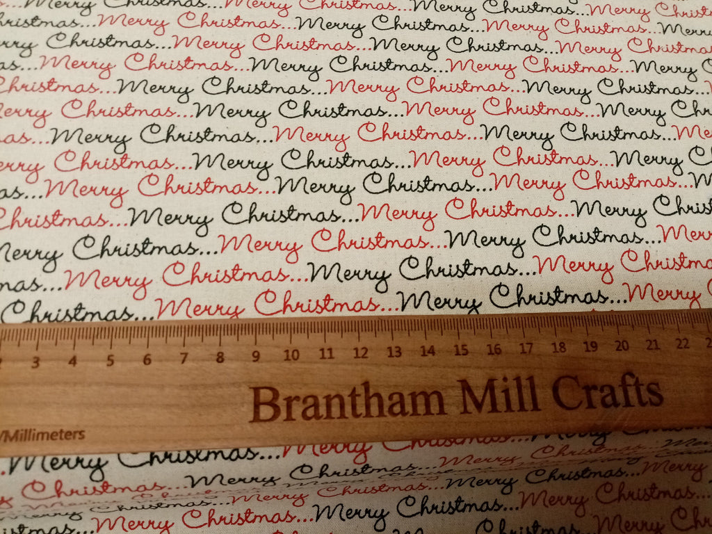 Merry Christmas, 100% Cotton Fabric, 110cm width