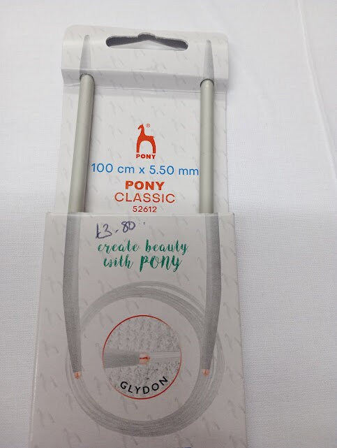 Pony Classic Circular Knitting Needles, 100cm, 5.5mm