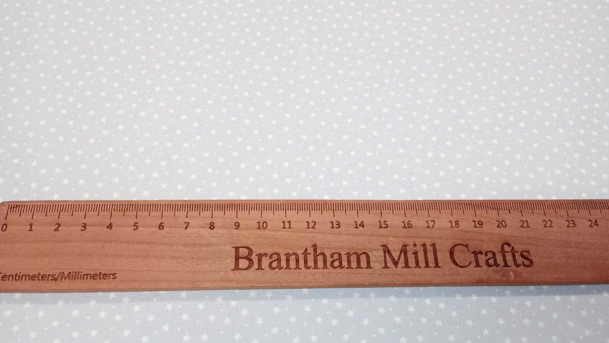 Rose & Hubble, Powder Blue Star Fabric, 110cm width, 100% Cotton Poplin PER HALF METRE