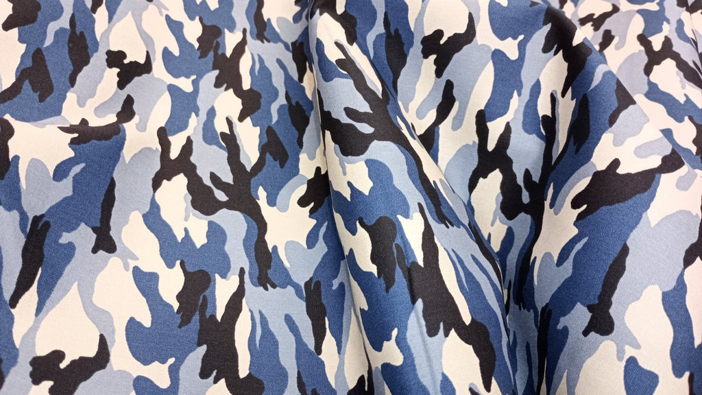 Rose & Hubble, Urban Camouflage Fabric, 110cm width, 100% Cotton Poplin PER HALF METRE