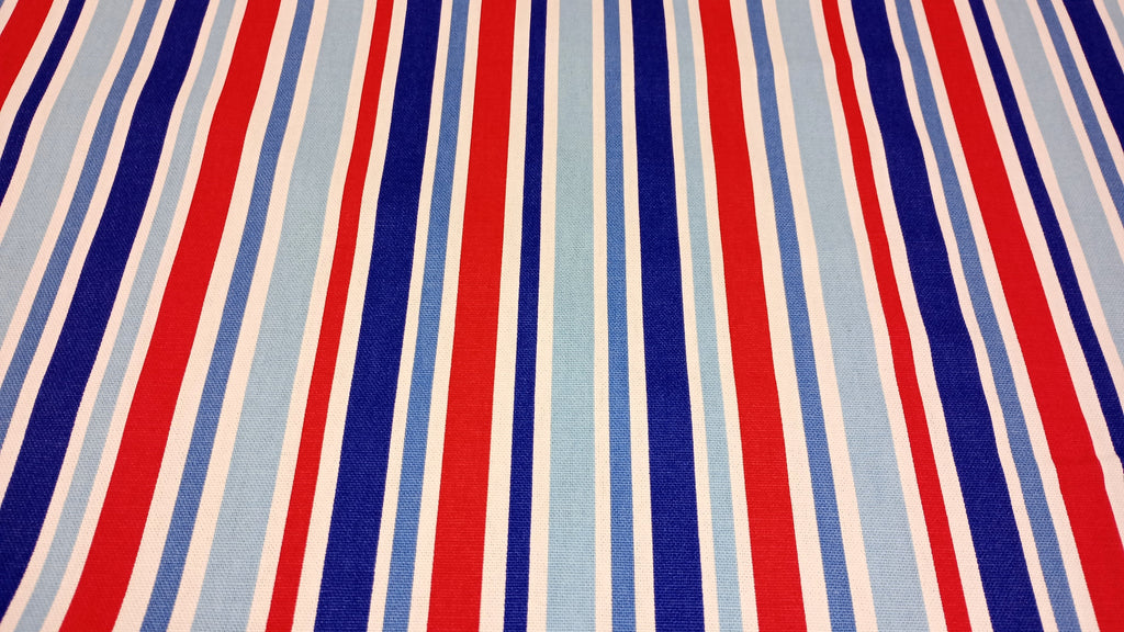Nautical Stripe Fabric, 137 cm width, per half metre