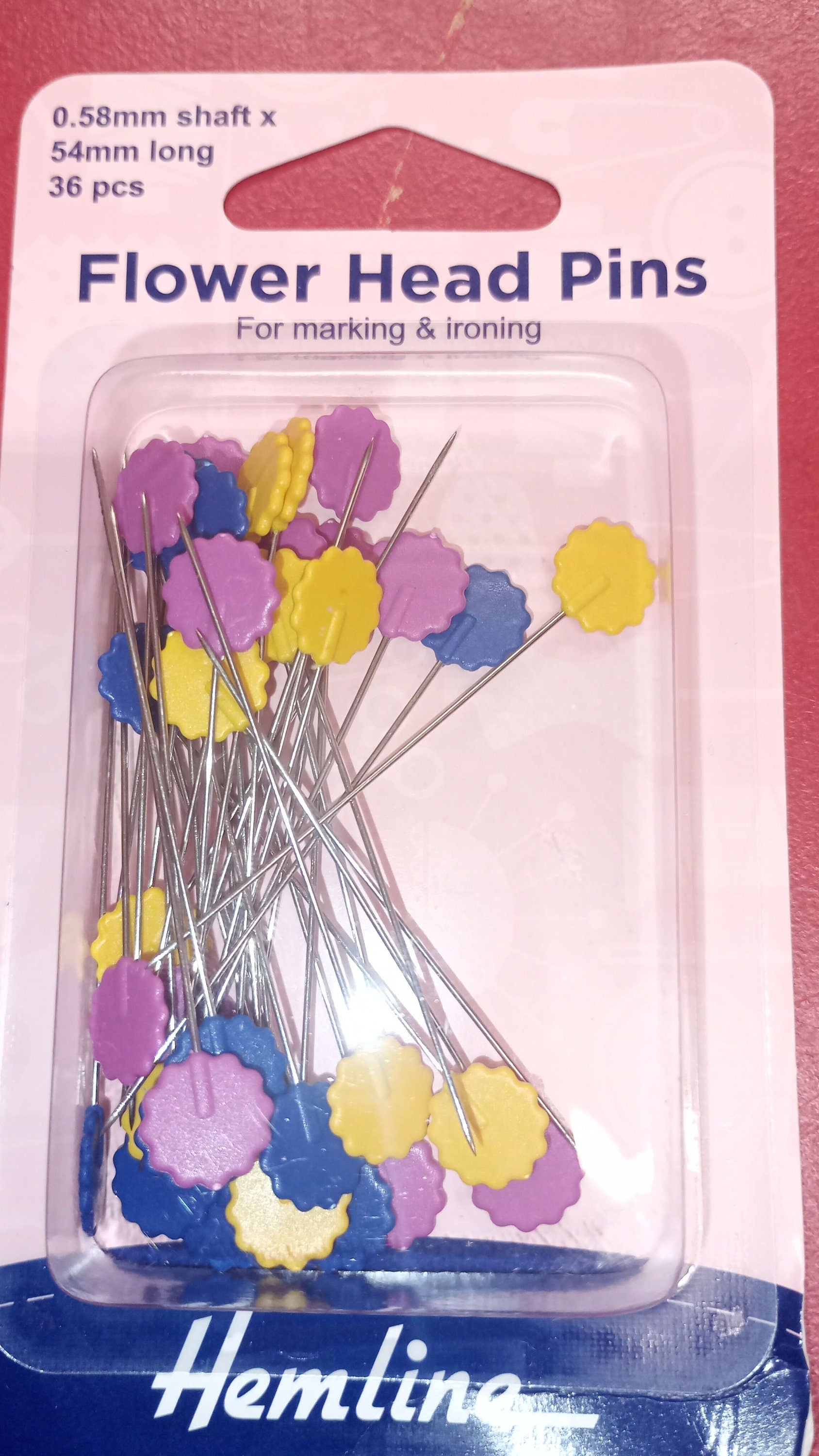 Hemline Flower Head Pins