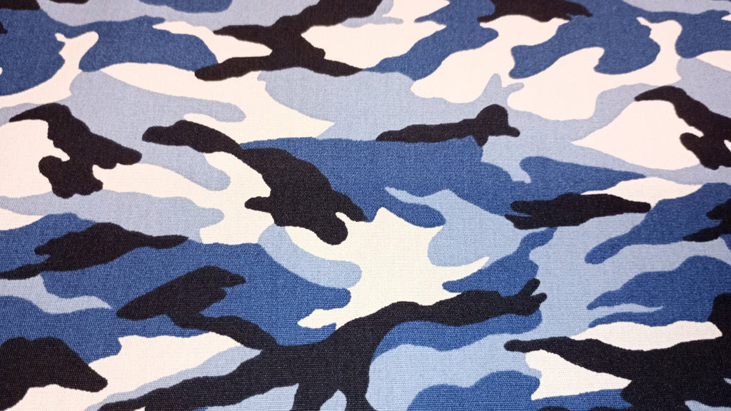 Rose & Hubble, Urban Camouflage Fabric, 110cm width, 100% Cotton Poplin PER HALF METRE
