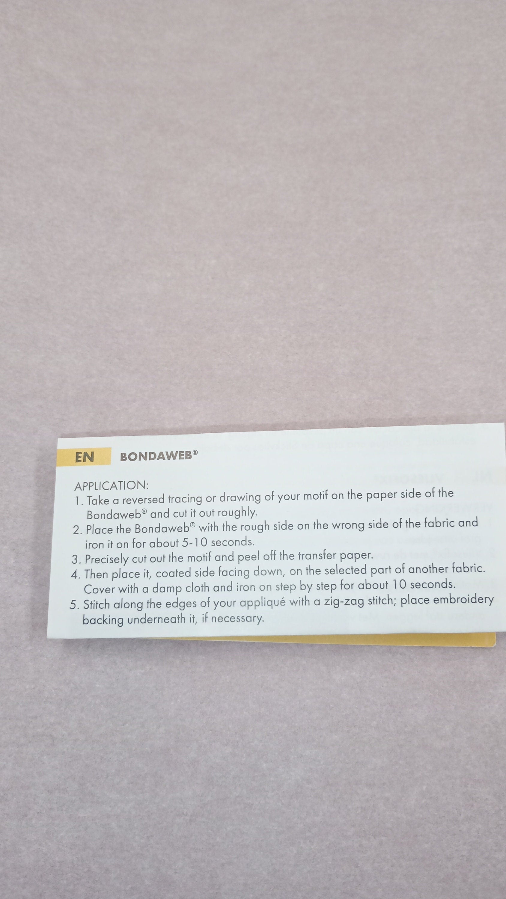 Vliesofix Bondaweb 45 cm wide, price per metre