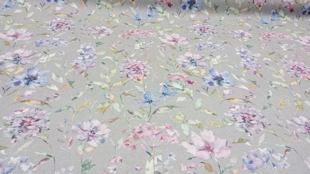 Floral Fabric, Recycled Cotton, Organic Linen, PER HALF METRE