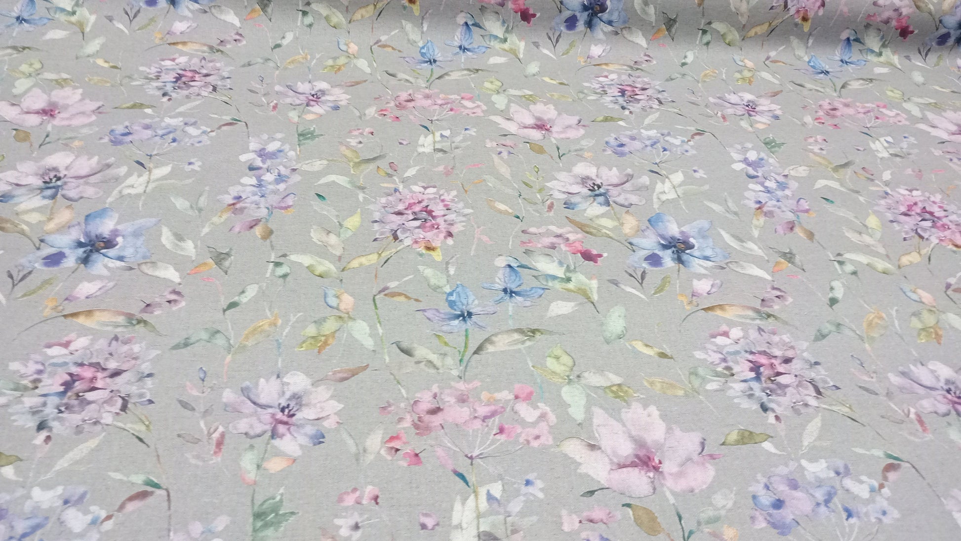 Floral Fabric, Recycled Cotton, Organic Linen, PER HALF METRE