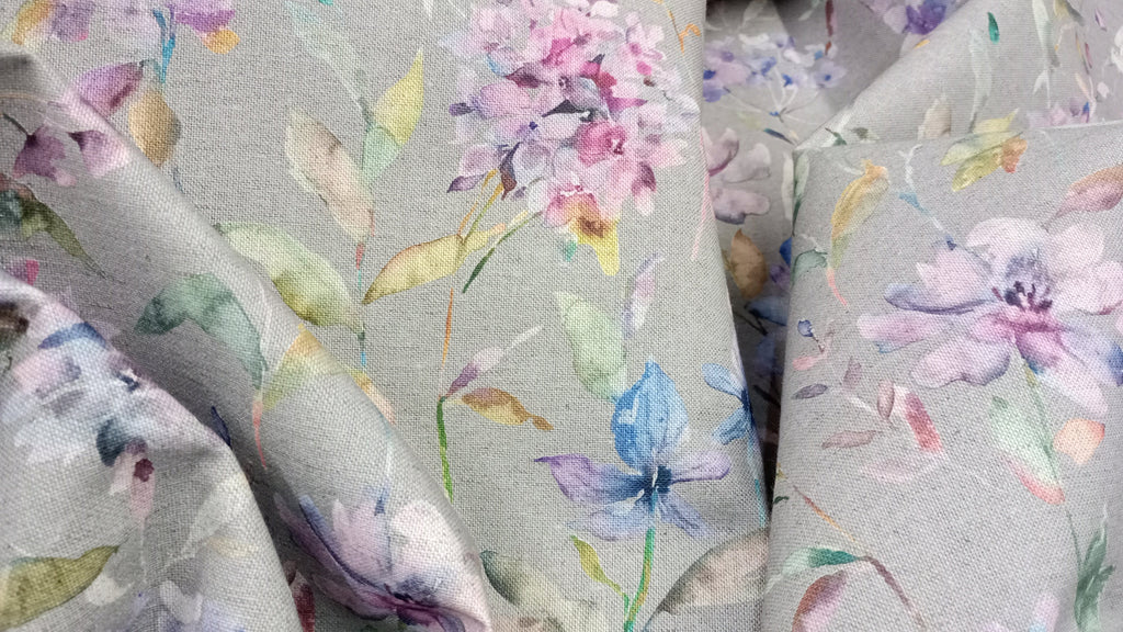 Floral Fabric, Recycled Cotton, Organic Linen, PER HALF METRE