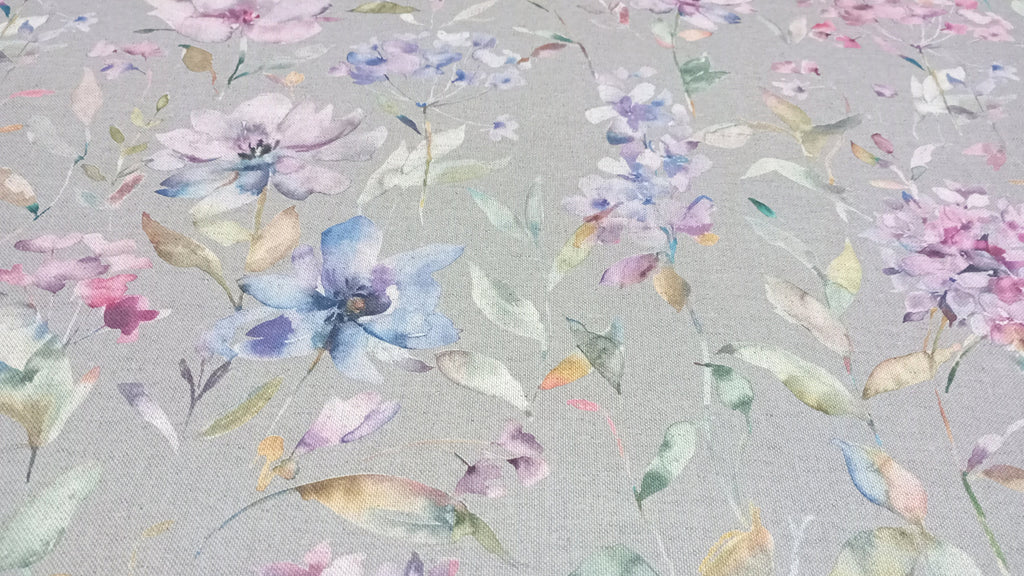 Floral Fabric, Recycled Cotton, Organic Linen, PER HALF METRE