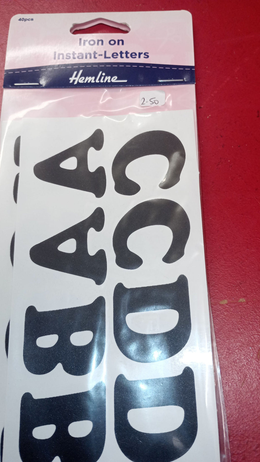 Hemline Iron On Instant Letters