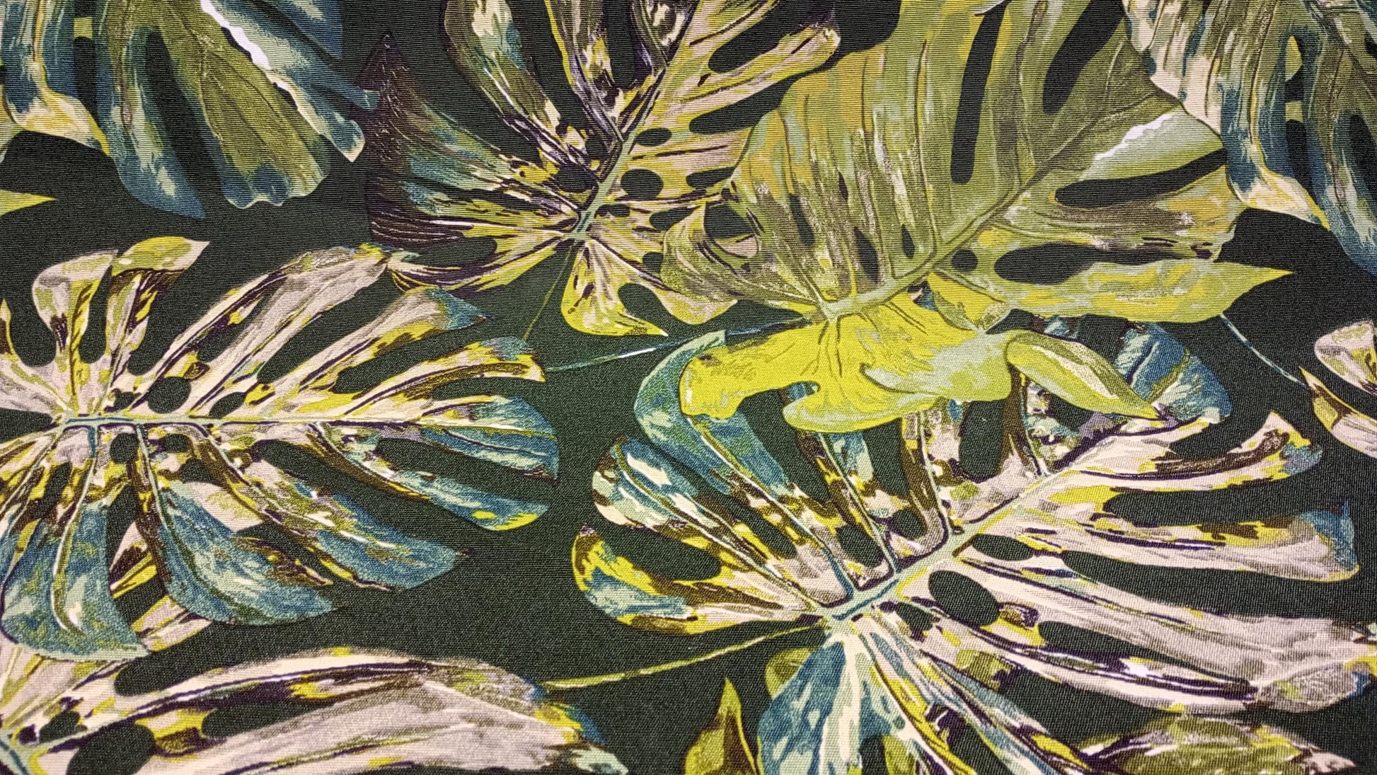 Palm Leaves, Bottle Green Fabric, 140cm width, per half metre,