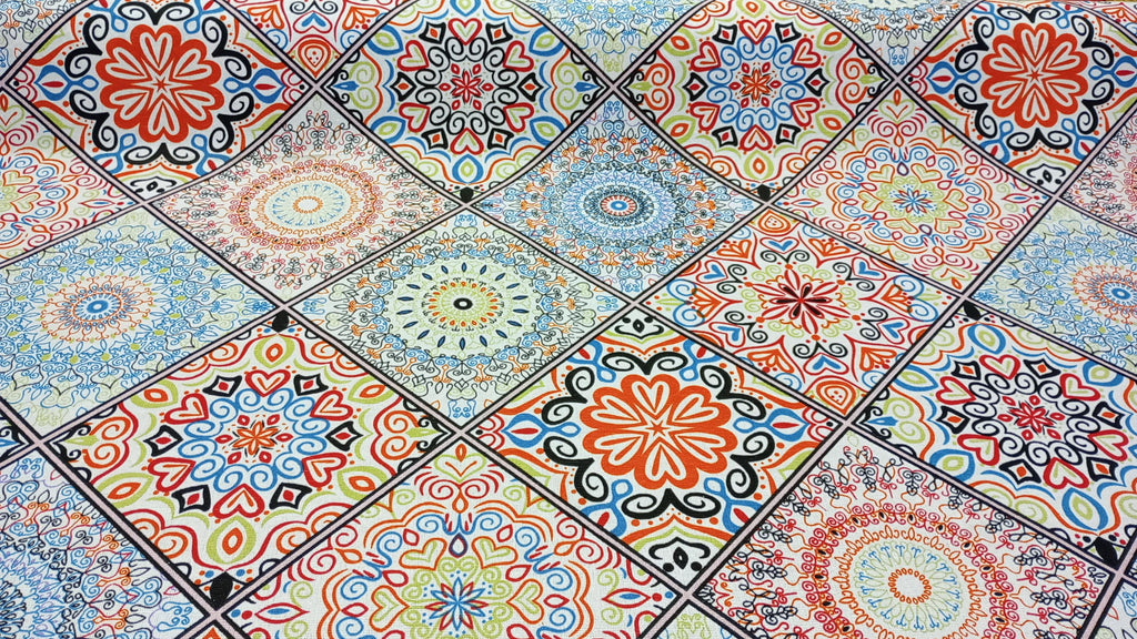 Plain panama fabric, beige linen look, 140cm width, Fabric PER HALF METRE