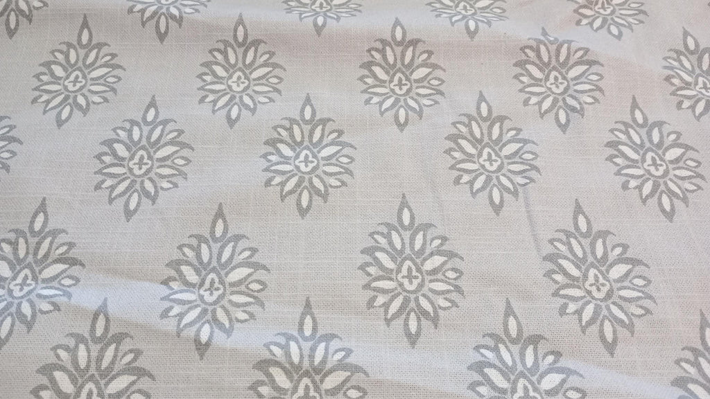 Grey print Fabric PER HALF METRE