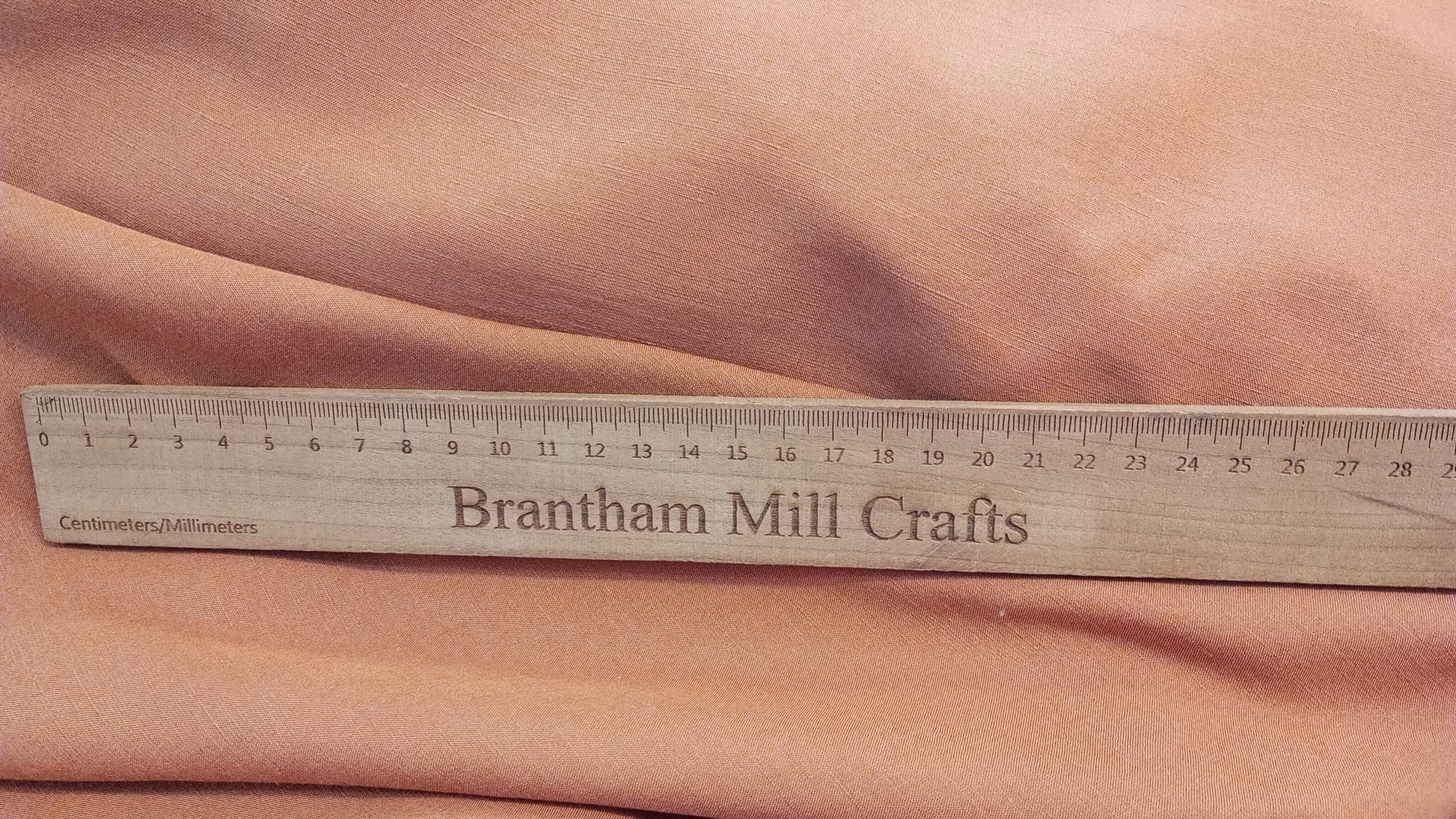 Pumpkin Linen/ Viscose Fabric, PER HALF METRE