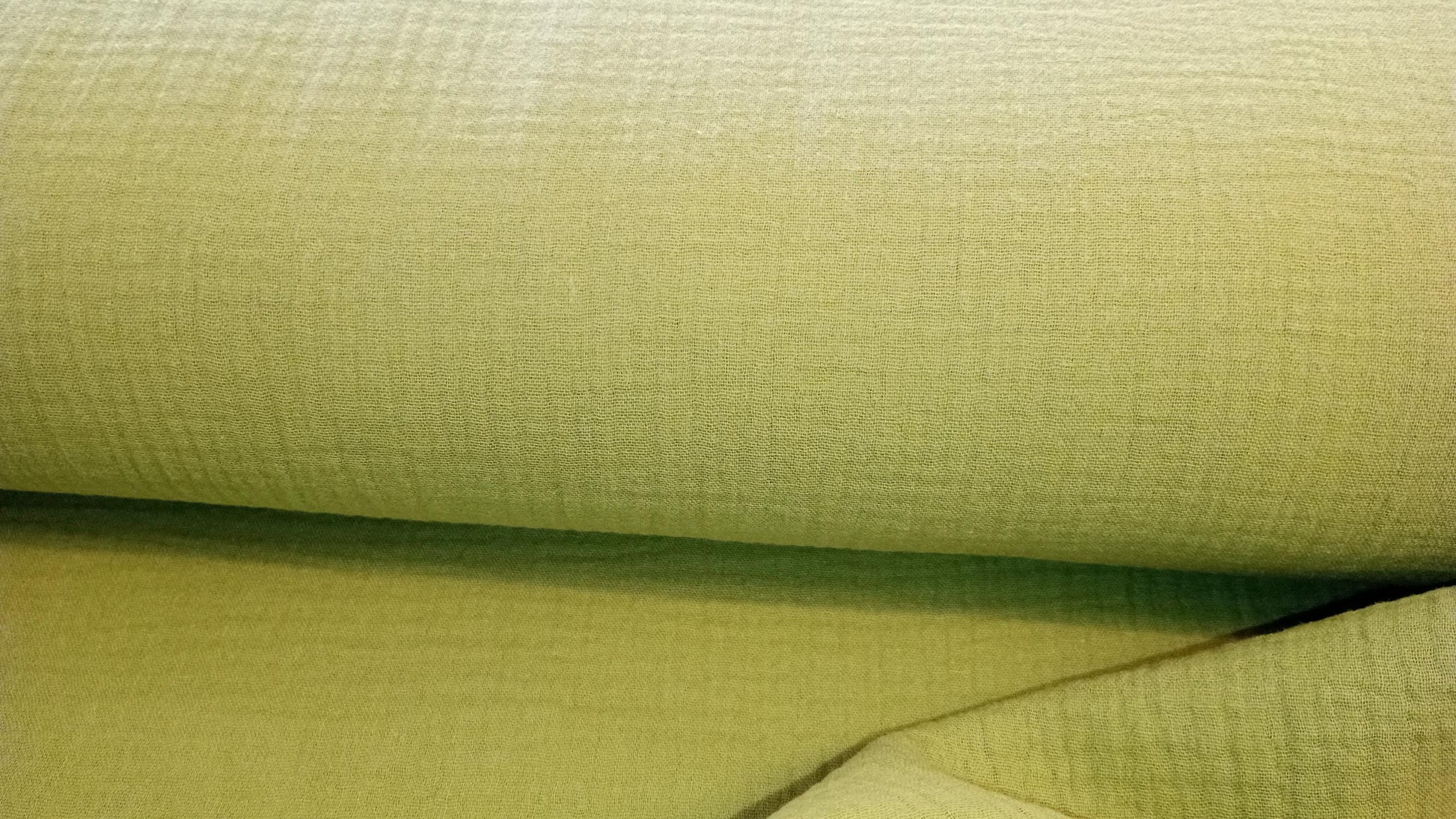 Pistachio 100% Cotton, Double Gauze Muslin Fabric, PER HALF METRE