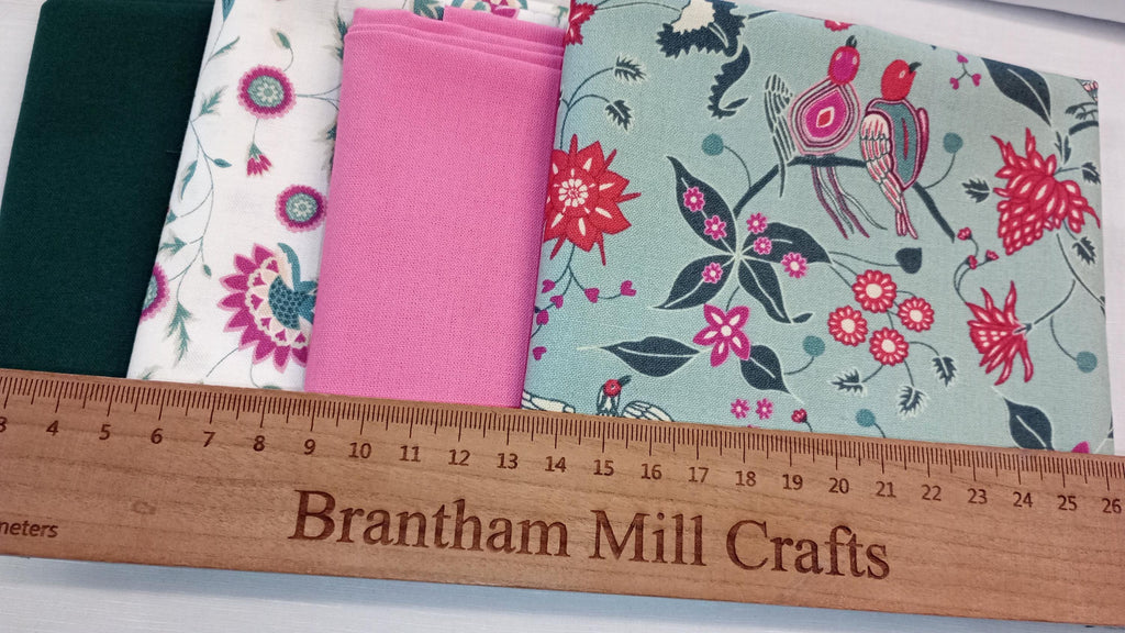 Organic Cotton Fat Quarter Bundle with 1 metre of ribbon