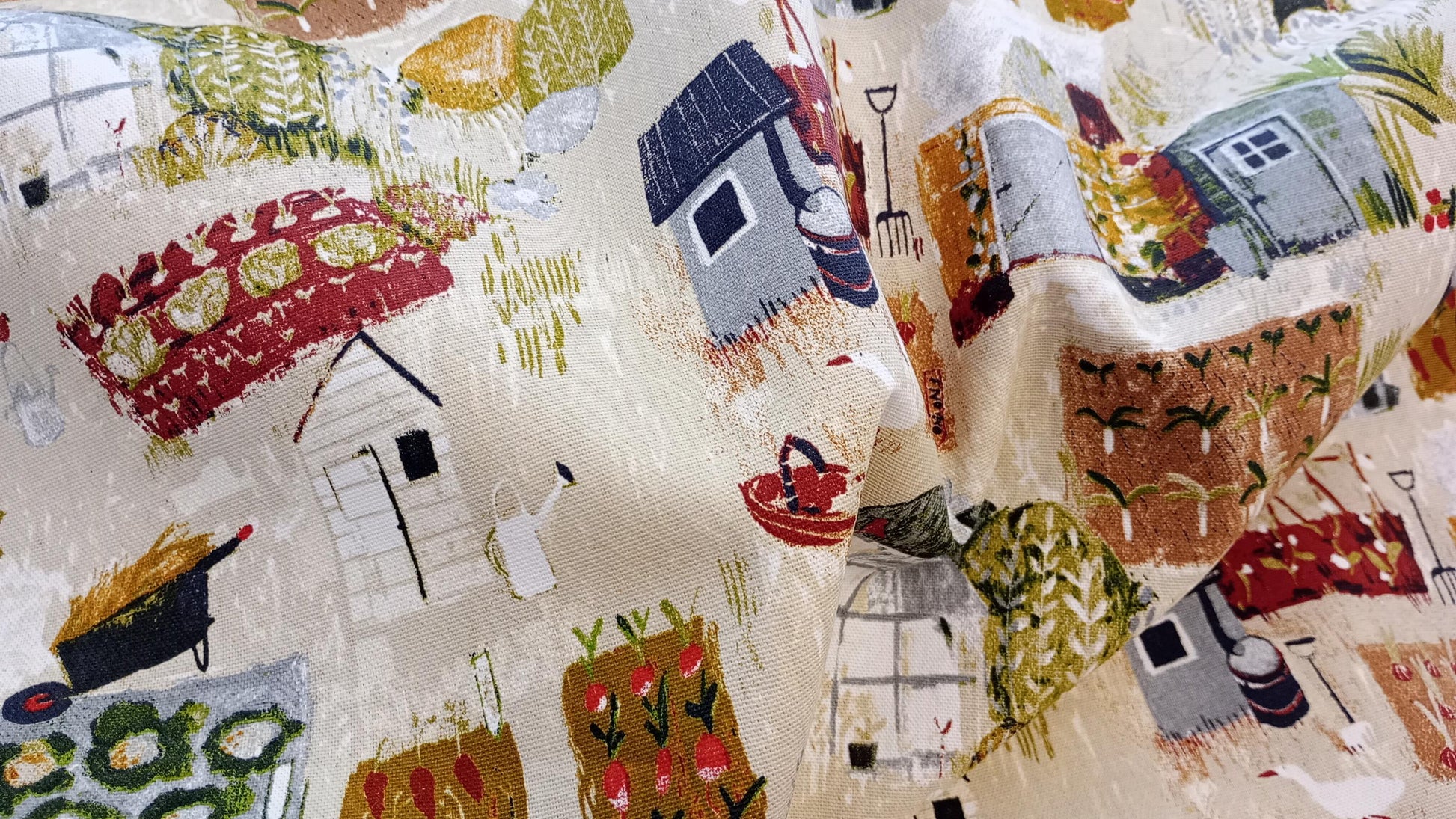 Garden Themed Fabric, PER HALF METRE