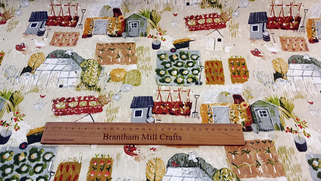 Garden Themed Fabric, PER HALF METRE