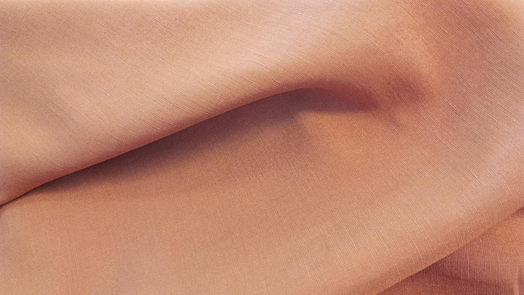 Pumpkin Linen/ Viscose Fabric, PER HALF METRE