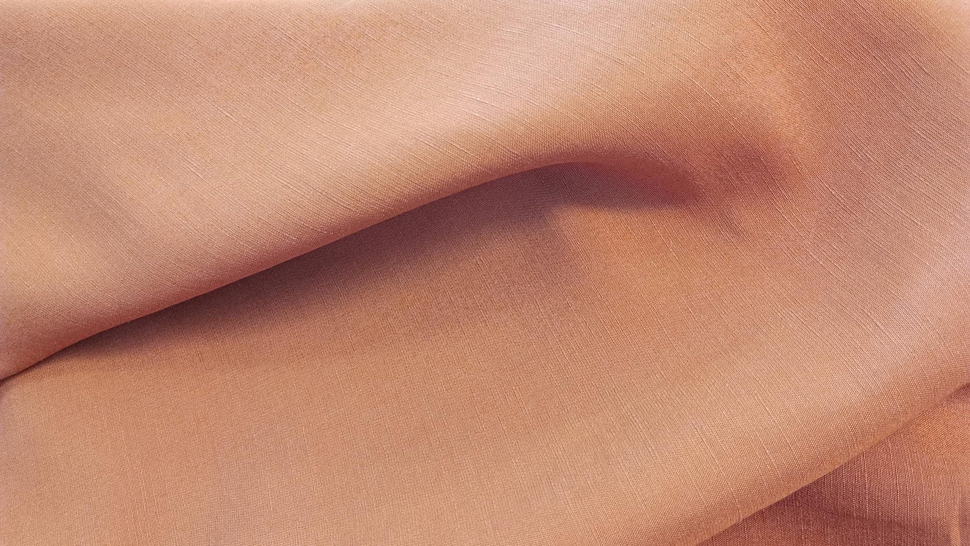 Pumpkin Linen/ Viscose Fabric, PER HALF METRE